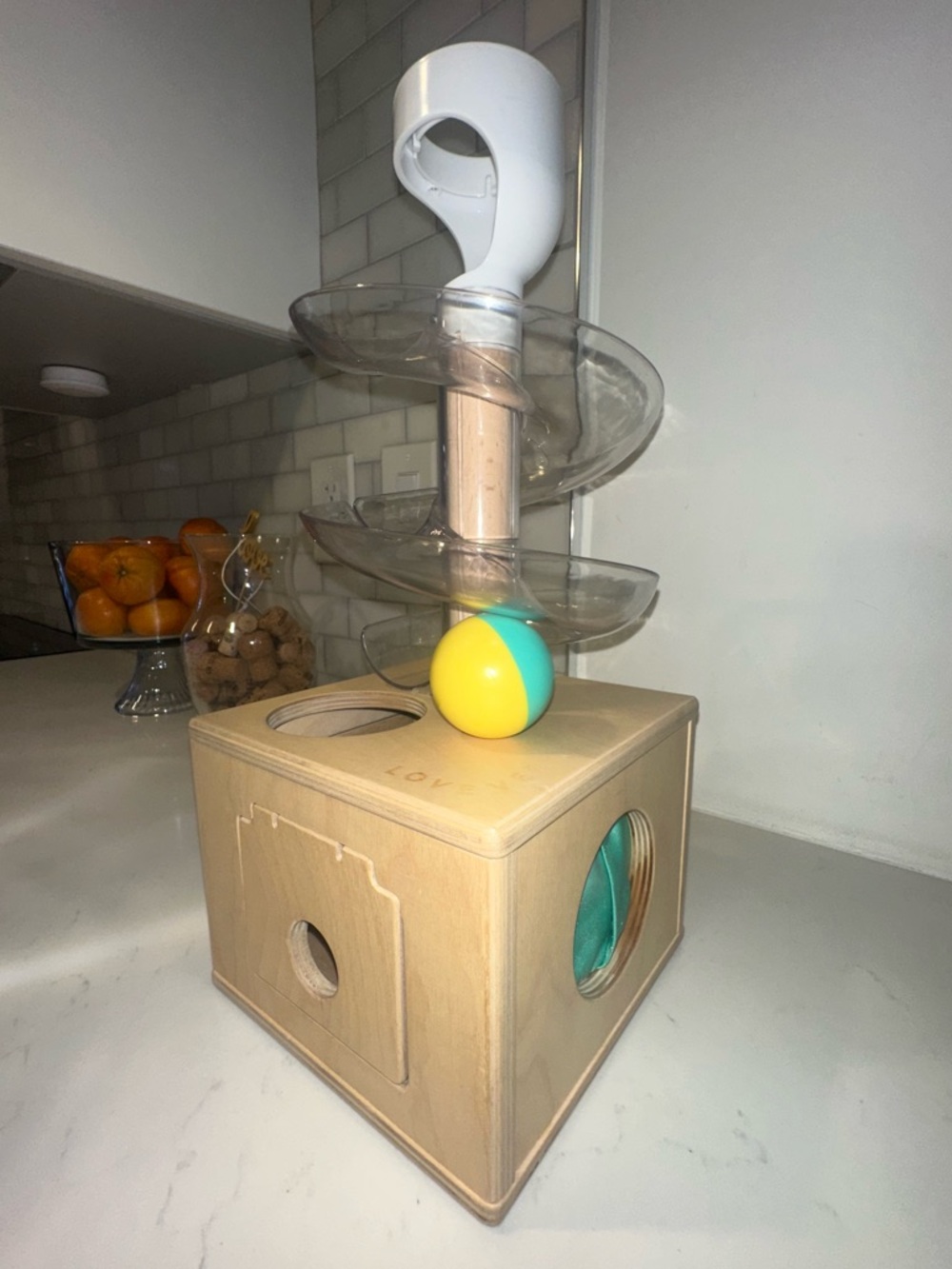 Lovevery Slide & Seek Ball Run Wooden Baby Toy